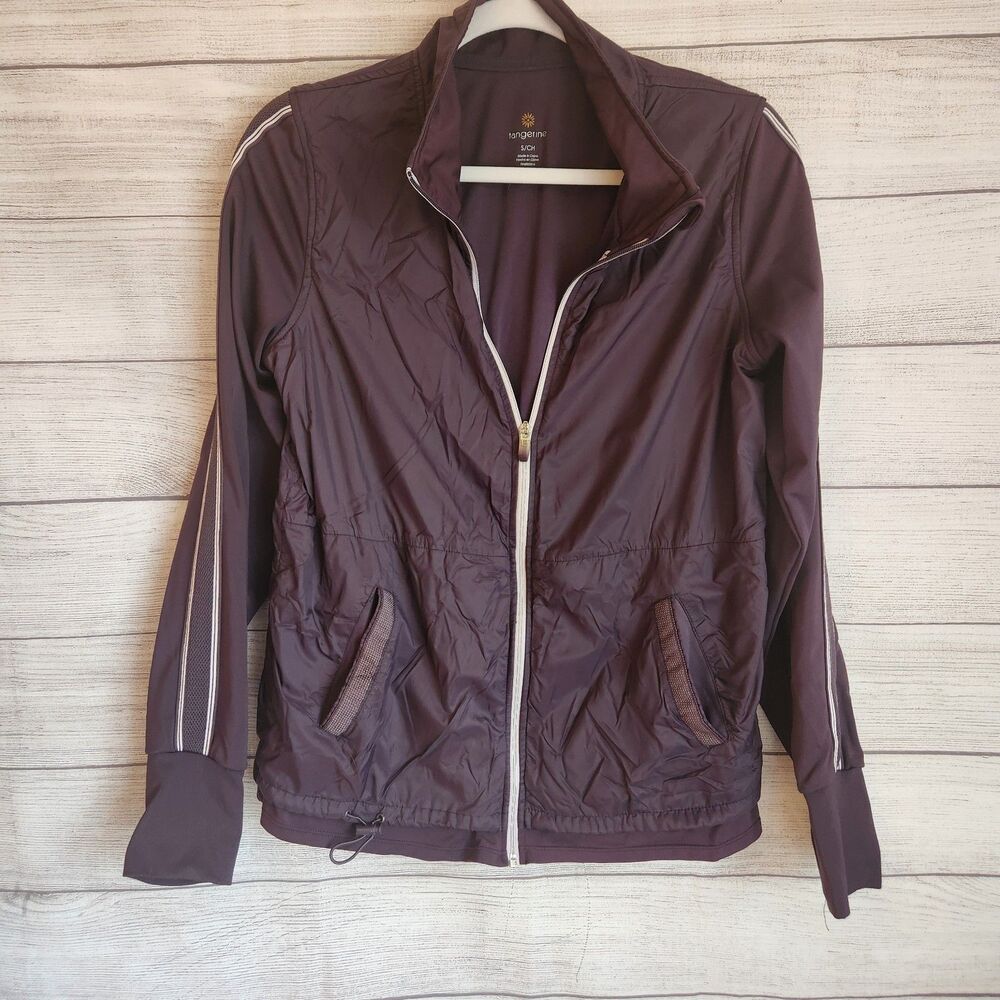 Tangerine Women’s Athletic Jacket Small Purple Zip Up Running Activewear